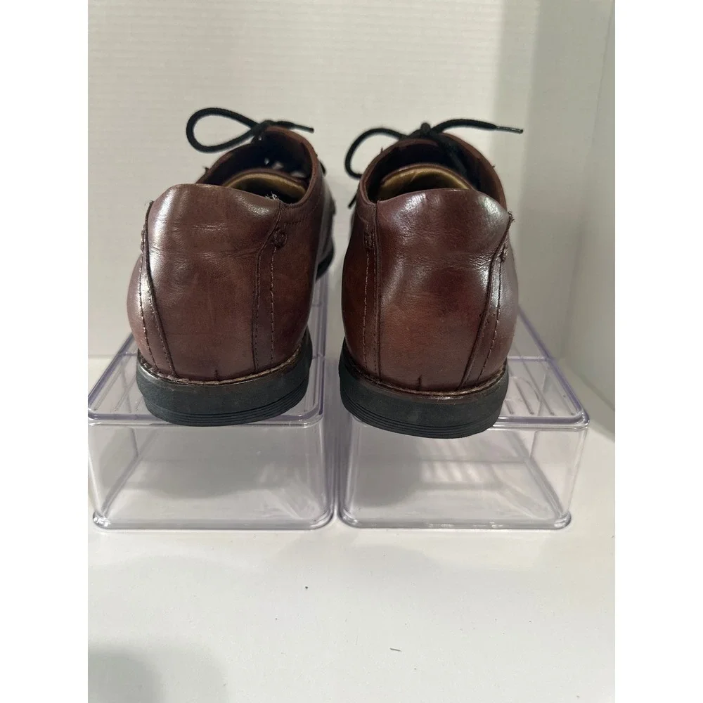 De la Rentis Shoes‎ Leather Oxfords Comfort Brown Lace Up Mens Size